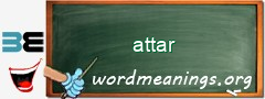 WordMeaning blackboard for attar